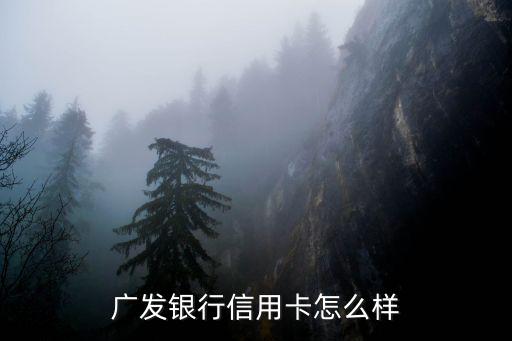 廣發(fā)信用卡怎么樣，廣發(fā)的信用卡怎么樣