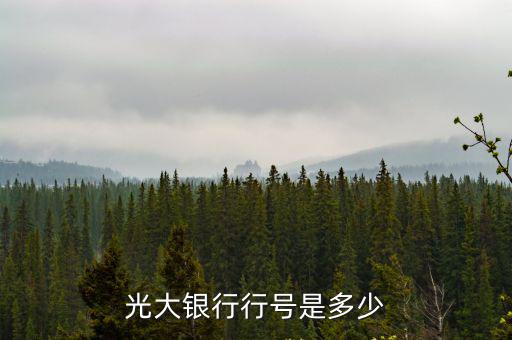 光大銀行行號是多少