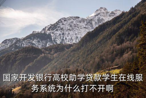 國家開發(fā)銀行高校助學(xué)貸款學(xué)生在線服務(wù)系統(tǒng)為什么打不開啊