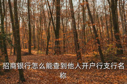 招商銀行怎么開(kāi)戶行名稱，怎么填開(kāi)戶銀行名稱及地址