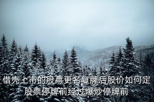 借殼上市股價怎么定，我持有準備借殼上市股份公司的原始股上市后股價怎么算