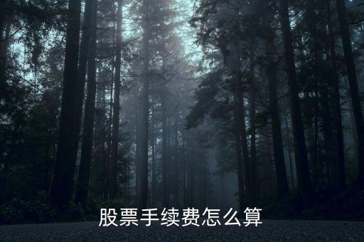 股票手續(xù)費(fèi)怎么算
