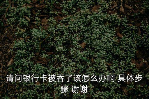 請問銀行卡被吞了該怎么辦啊 具體步驟 謝謝