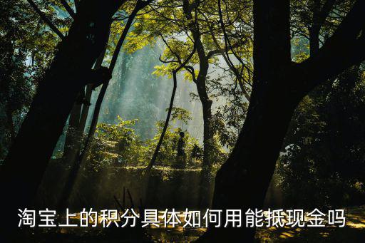 淘寶上的積分具體如何用能抵現(xiàn)金嗎