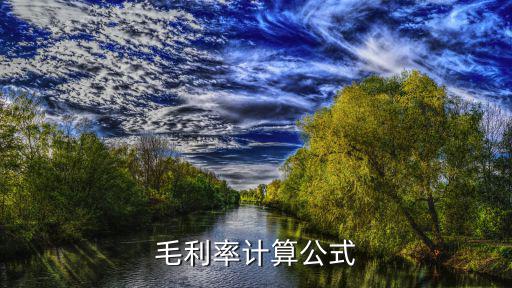 毛利率計(jì)算公式