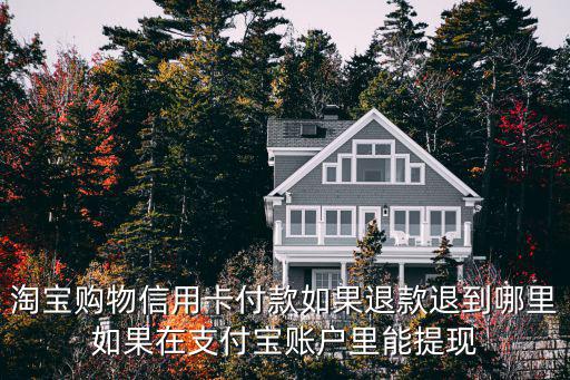 淘寶購物信用卡付款如果退款退到哪里如果在支付寶賬戶里能提現