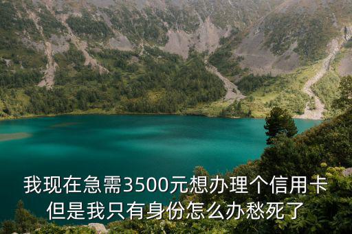 我現(xiàn)在急需3500元想辦理個(gè)信用卡但是我只有身份怎么辦愁死了