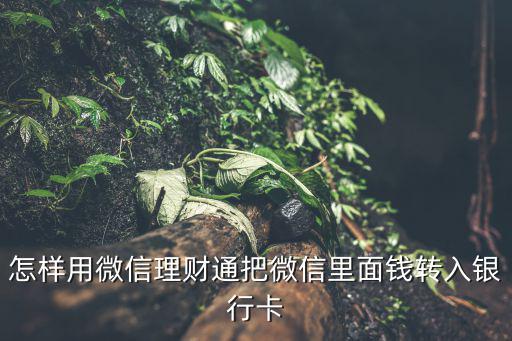 微信理財(cái)通怎么用，微信理財(cái)通如何操作