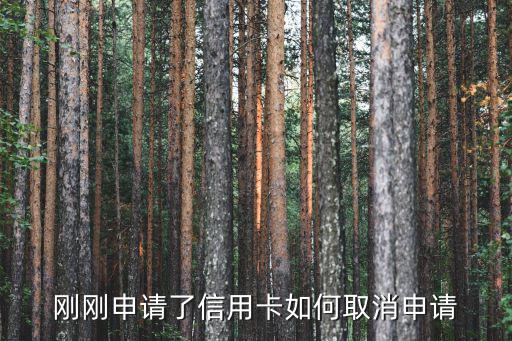 剛剛申請了信用卡如何取消申請