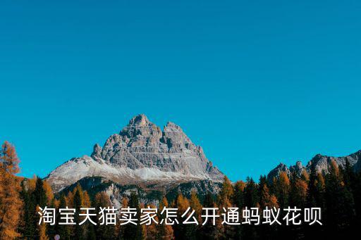淘寶天貓賣家怎么開通螞蟻花唄