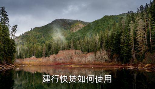 深圳建行云快貸怎么貸，建行快貸如何使用
