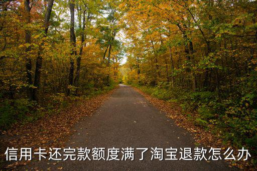 信用卡還完款額度滿了淘寶退款怎么辦