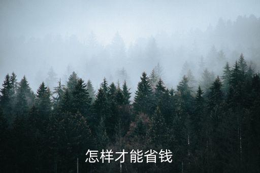 怎樣才能省錢