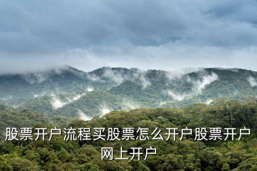 股票開戶流程買股票怎么開戶股票開戶網(wǎng)上開戶
