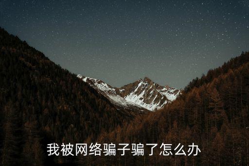 被騙了怎么辦，我被網(wǎng)絡(luò)騙子騙了怎么辦