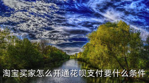 淘寶買家怎么開通花唄支付要什么條件