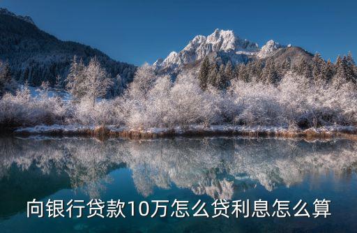 向銀行貸款10萬怎么貸利息怎么算