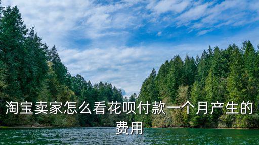 淘寶賣家怎么看花唄付款一個月產(chǎn)生的費(fèi)用