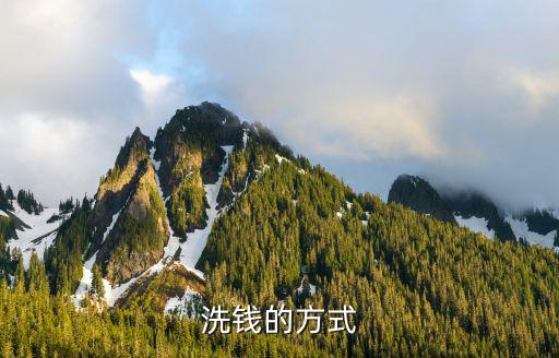 洗錢的方式