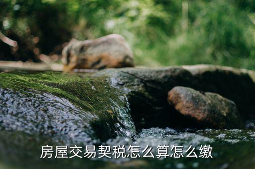 房屋契稅怎么算，房子交契稅怎么算啊