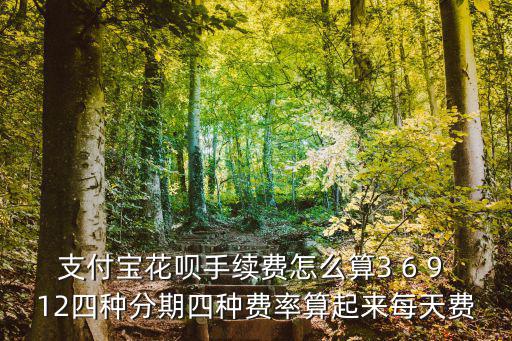 支付寶花唄手續(xù)費怎么算3 6 9 12四種分期四種費率算起來每天費
