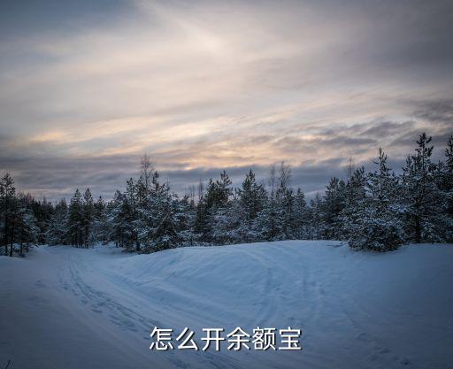 怎么開余額寶