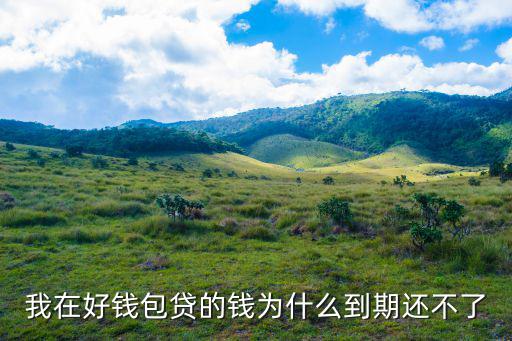 我在好錢包貸的錢為什么到期還不了