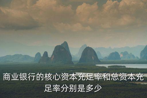 商業(yè)銀行的核心資本充足率和總資本充足率分別是多少