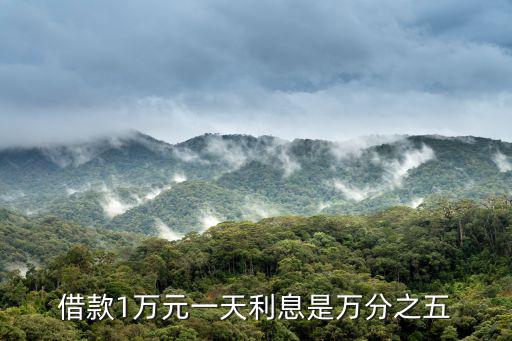 借款1萬元一天利息是萬分之五