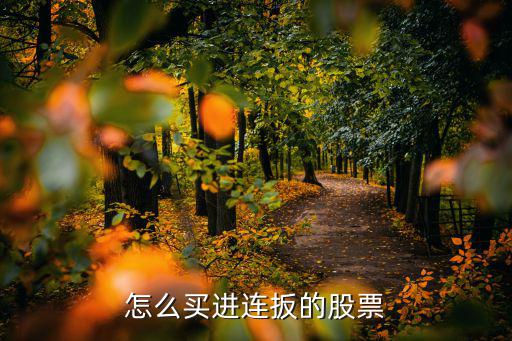 怎么買進連扳的股票