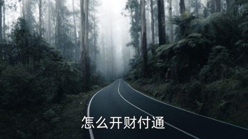 怎么開財(cái)付通