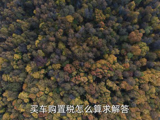 汽車(chē)購(gòu)置稅怎么算，全國(guó)汽車(chē)購(gòu)置稅是怎么算的