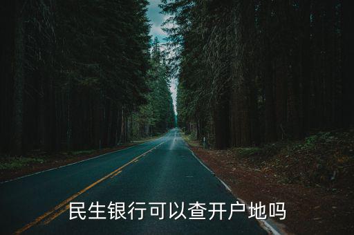 民生銀行可以查開戶地嗎