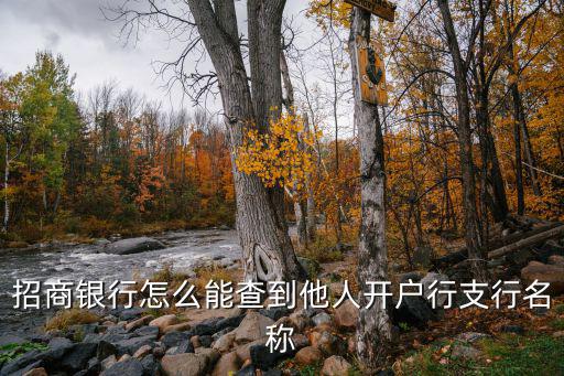 怎么查詢招商銀行卡的開戶行，招商銀行怎么能查到他人開戶行支行名稱