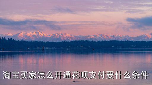 賣家手機(jī)開通花唄怎么開通，淘寶買家怎么開通花唄支付要什么條件