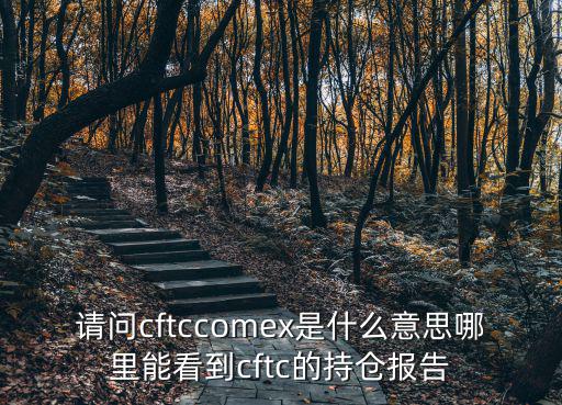 請問cftccomex是什么意思哪里能看到cftc的持倉報(bào)告