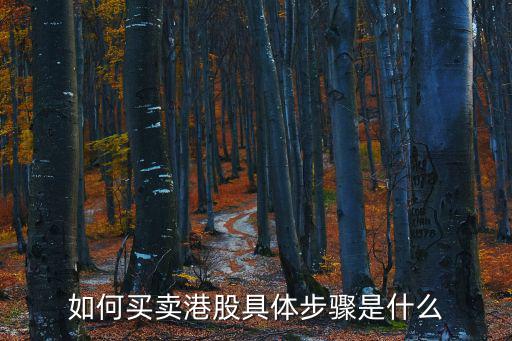 如何買賣港股具體步驟是什么
