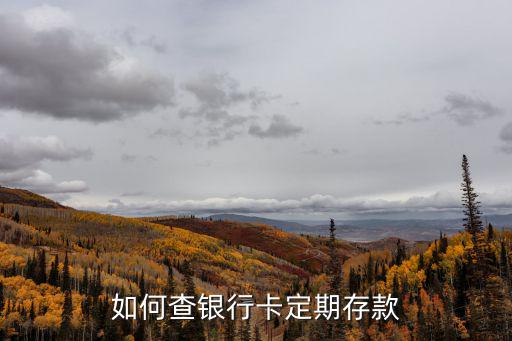 定期銀行卡怎么查，定期存在卡里如何查詢