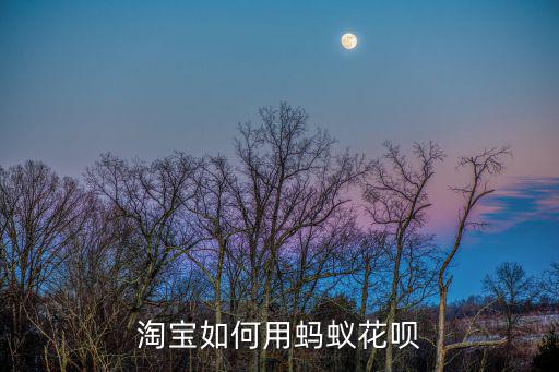 淘寶如何用螞蟻花唄