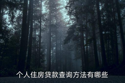 怎么查住房貸款信息，個(gè)人住房貸款查詢方法有哪些