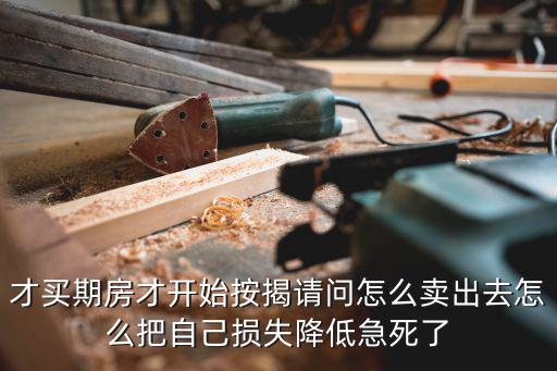 才買期房才開始按揭請問怎么賣出去怎么把自己損失降低急死了