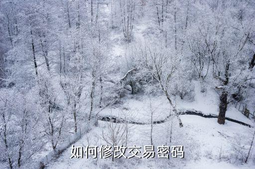 如何修改交易密碼