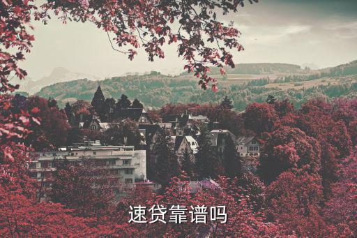 速貸靠譜嗎