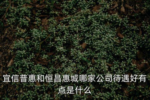 宜信普惠和恒昌惠城哪家公司待遇好有點(diǎn)是什么