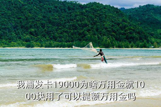 萬(wàn)傭金怎么提額，我浦發(fā)卡19000為啥萬(wàn)用金就1000塊用了可以提額萬(wàn)用金嗎