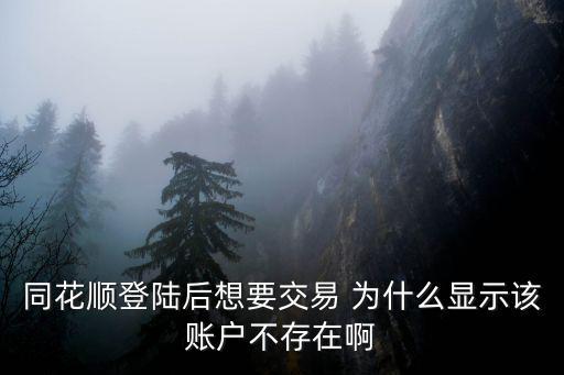 同花順怎么顯示賬戶，金中投證券信用帳戶在同花順里登錄怎么顯示帳號不存在
