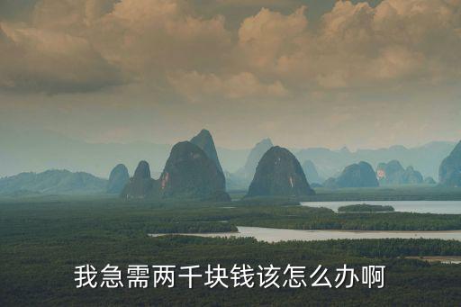 我急需兩千塊錢(qián)該怎么辦啊