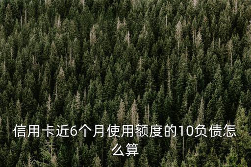 信用卡近6個月使用額度的10負債怎么算