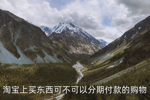 淘寶上買東西可不可以分期付款的購物