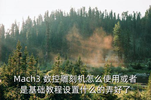 Mach3 數(shù)控雕刻機怎么使用或者是基礎教程設置什么的弄好了